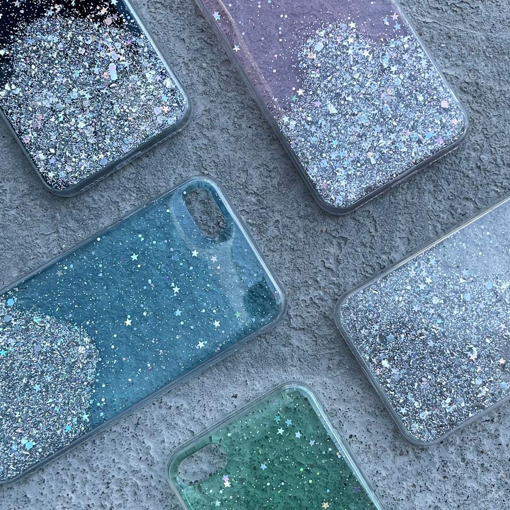 Wozinsky Star Glitter Custodia in Silicone per Xiaomi Redmi Note 10S/Redmi Note 10 - Trasparente
