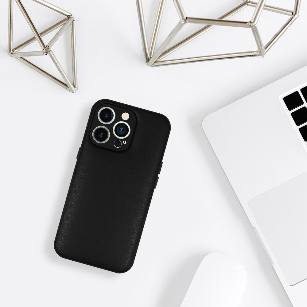 Custodia in pelle PU 3D per Xiaomi Redmi Note 9s / Note 9 Pro - Nera Tipo 1