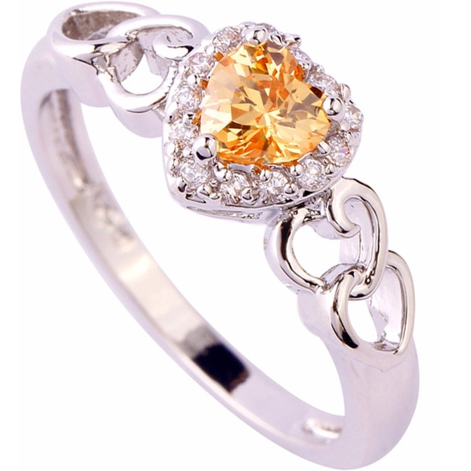 Anello HA-2235 - Argento / Giallo / 59mm