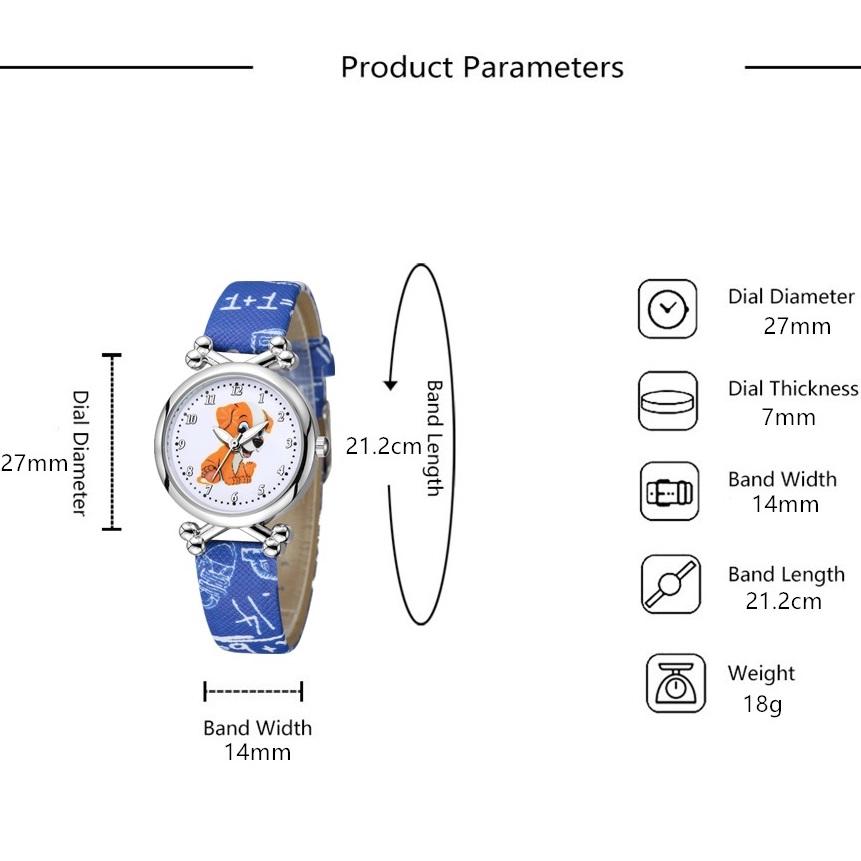 Orologio per bambini Dog - Blu 2