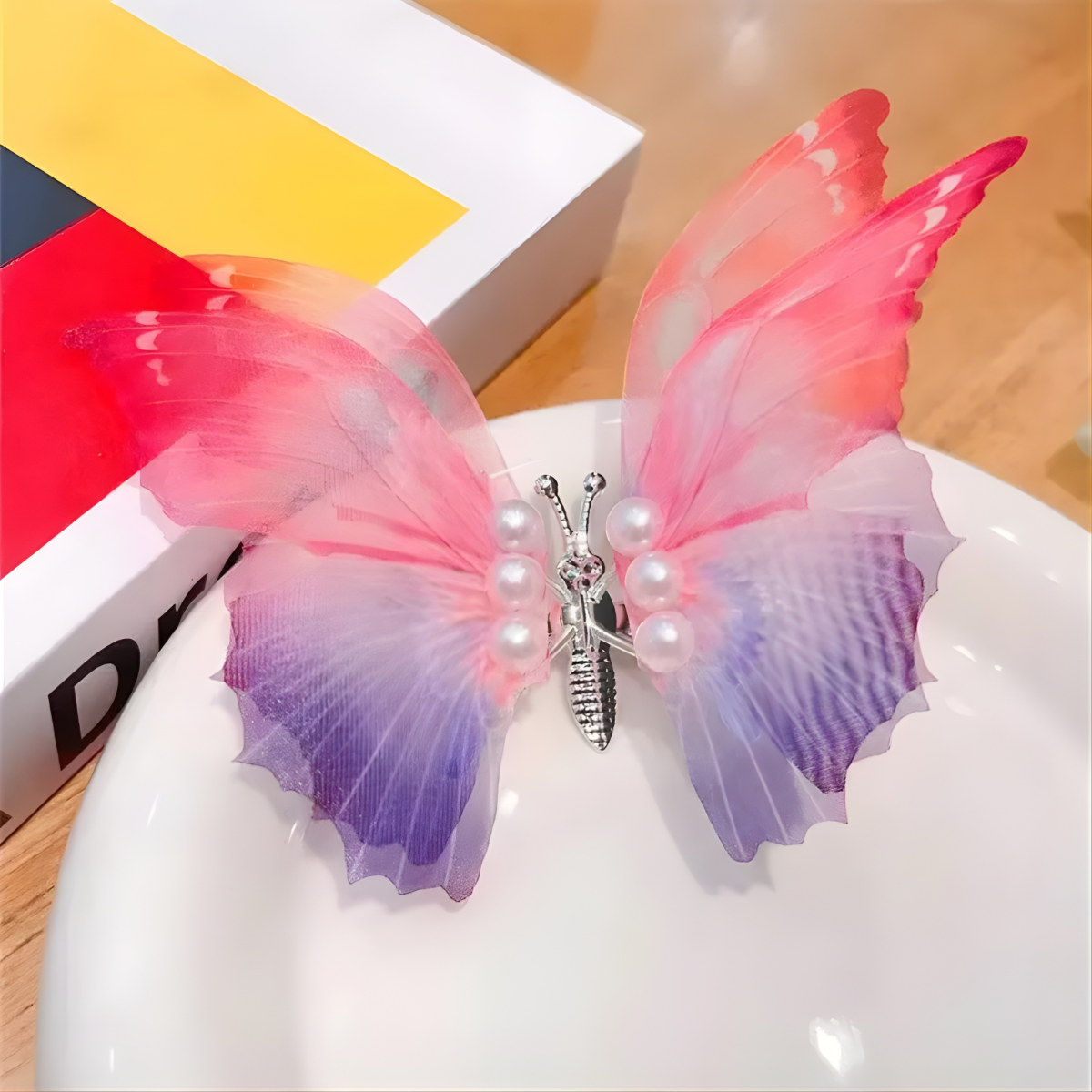 Fermaglio per capelli Farfalla-38855 - Blu