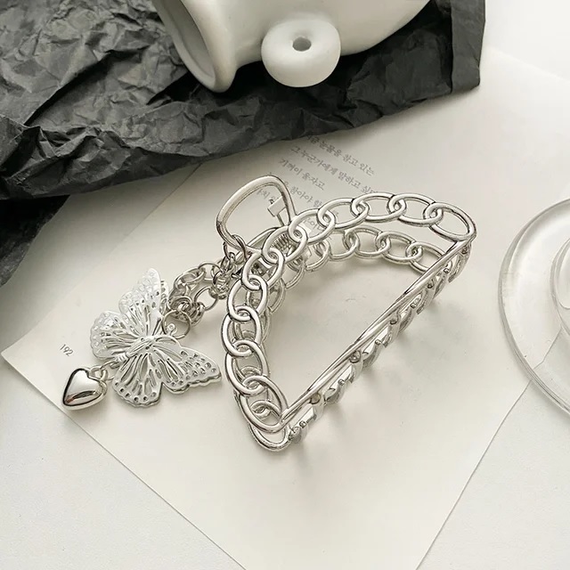 Fermaglio per capelli Butterfly - Argento / Tipo5