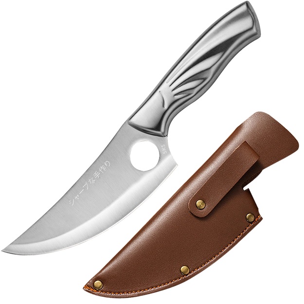 Mannaia da cucina FU-18430 - Argento / Con custodia