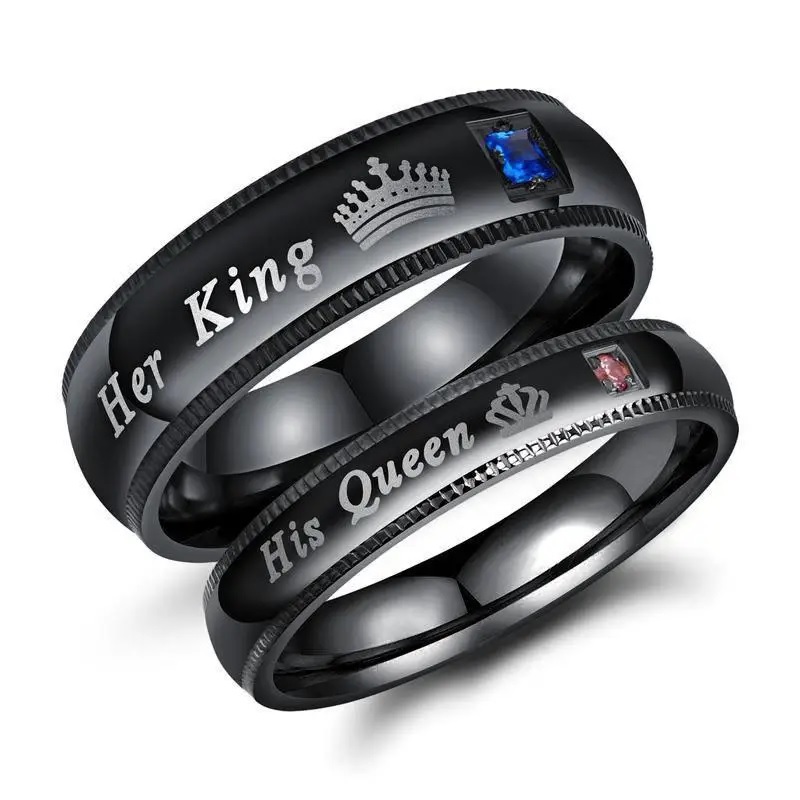 Anello His Queen - Nero / 67mm