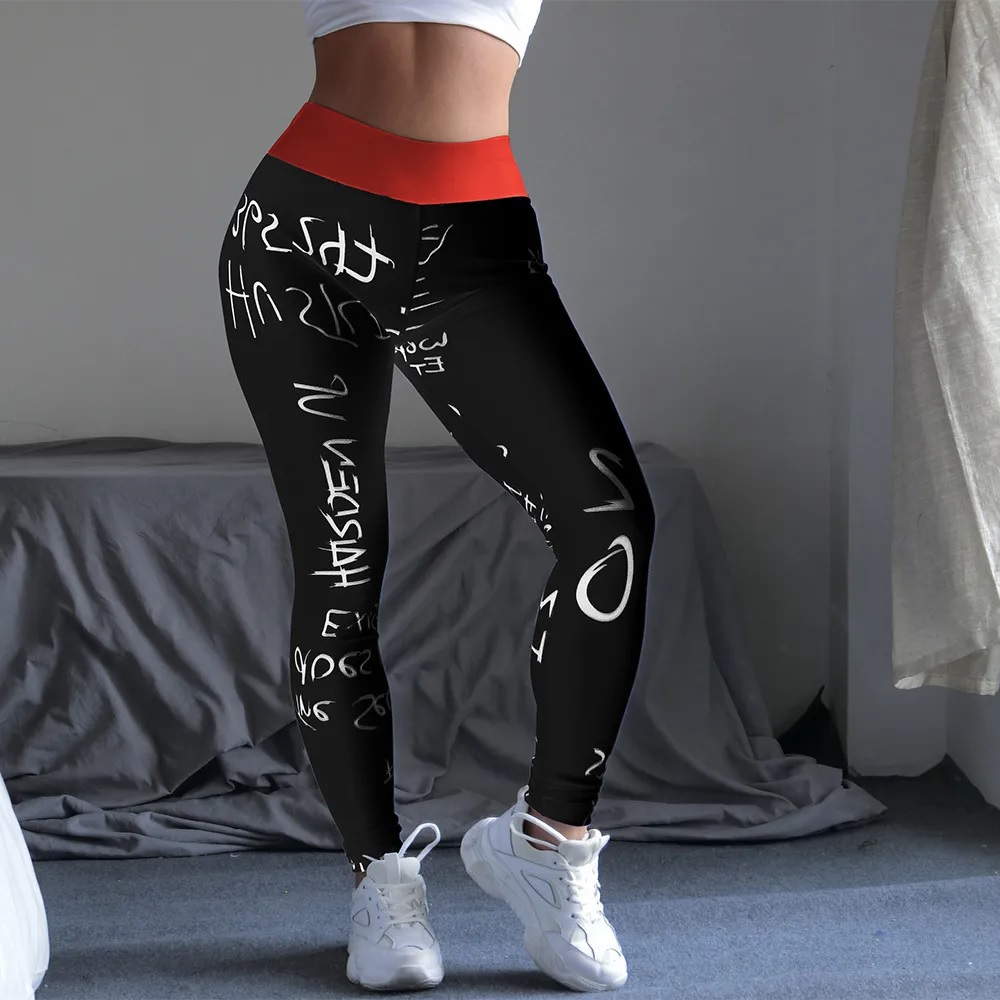 Leggings IM-24875 Donna - Rosso / M