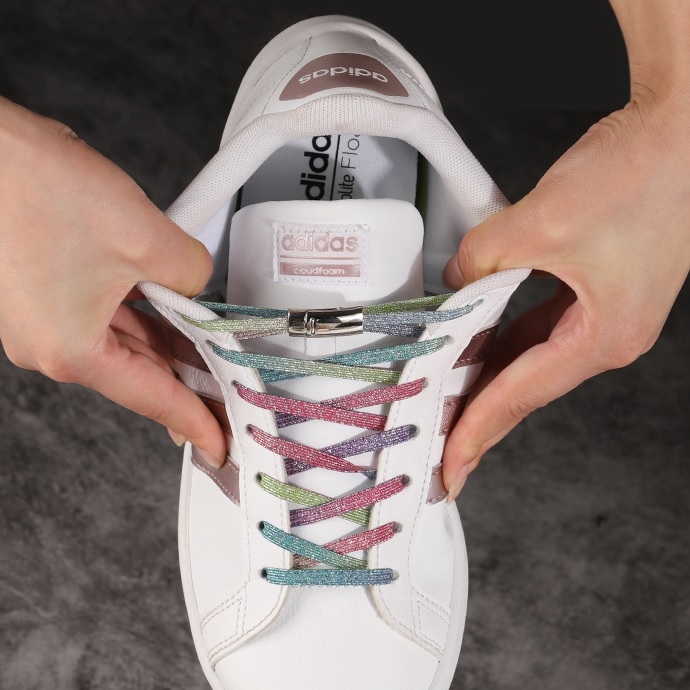 Lacci magnetici per scarpe - Bianco / Madreperlato