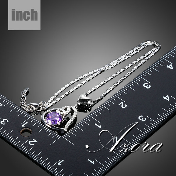Collana HE-1332 AZORA - Argento / Viola