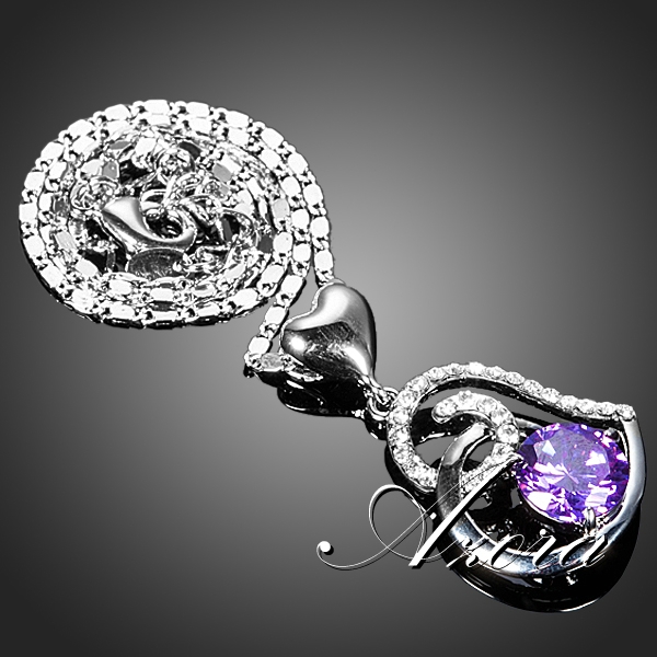 Collana HE-1332 AZORA - Argento / Viola