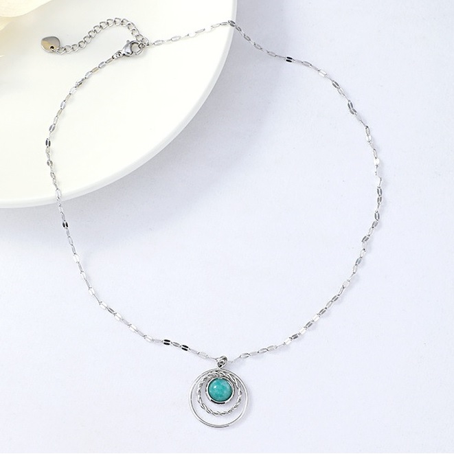 Collana ET-21687 - Argento / Turchese