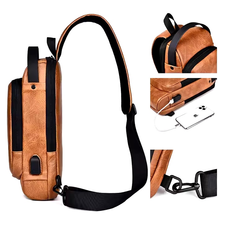 Borsa a tracolla WEIXIER PH-35539 - Nera