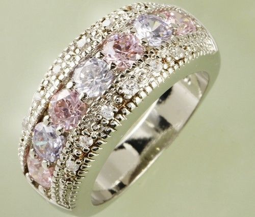 Anello GA-1209 - Argento / Viola / 59mm