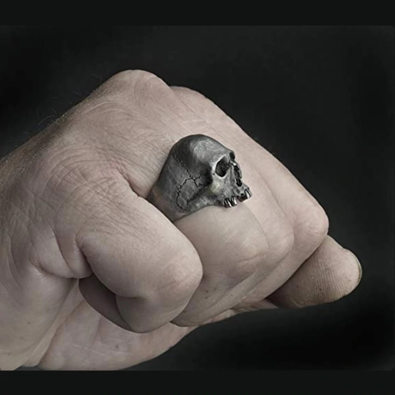 Anello Teschio - Nero / 57mm