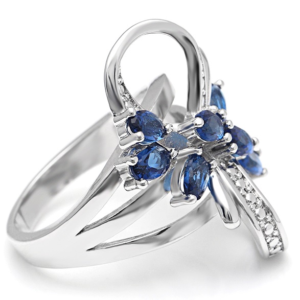 Anello SC-6333 - Argento / Blu / 52mm