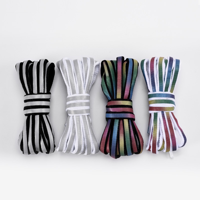 Lacci riflettenti per scarpe - Nera / Multicolore