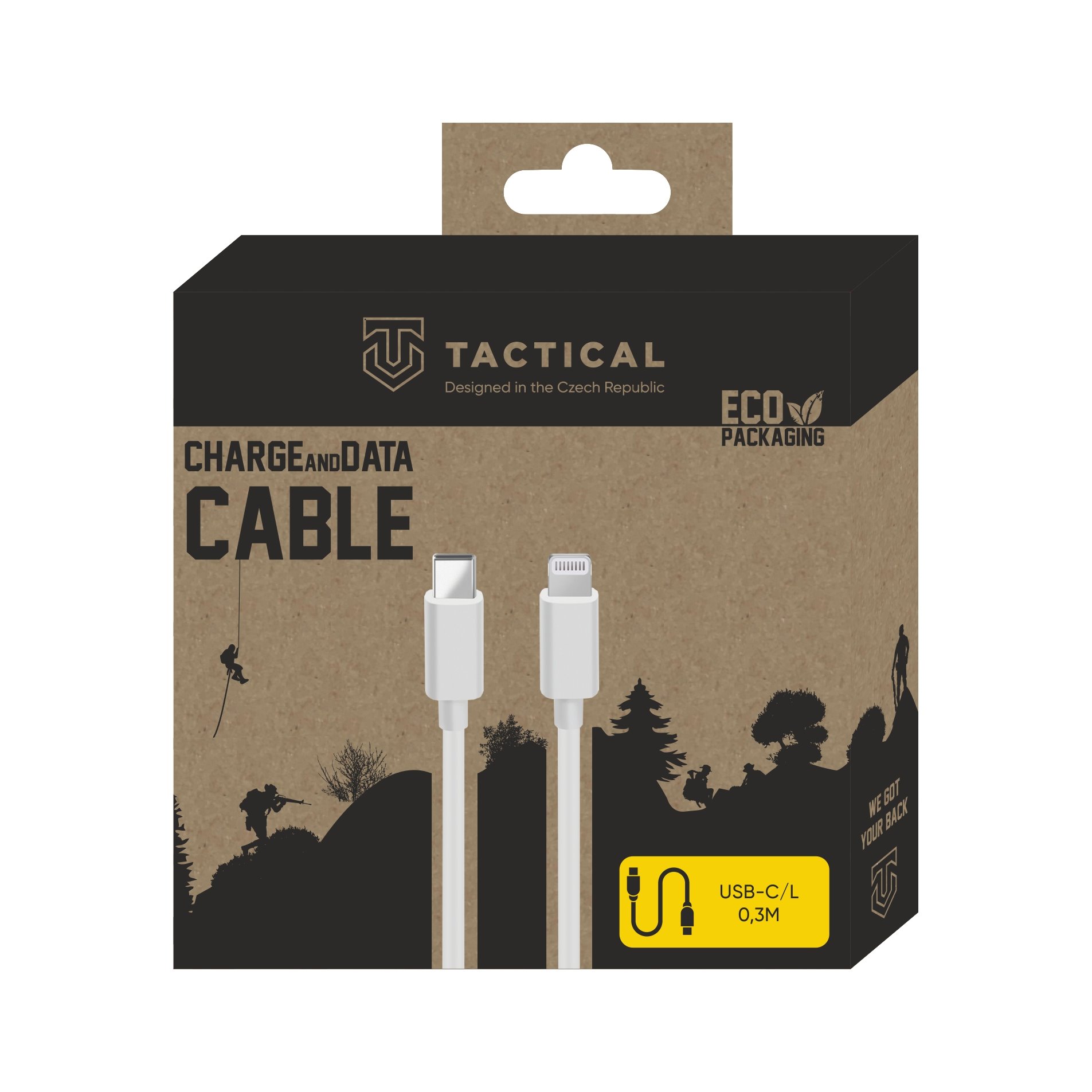 Tactical Smooth Thread cavo USB-C/Lightning - 1m - Bianco