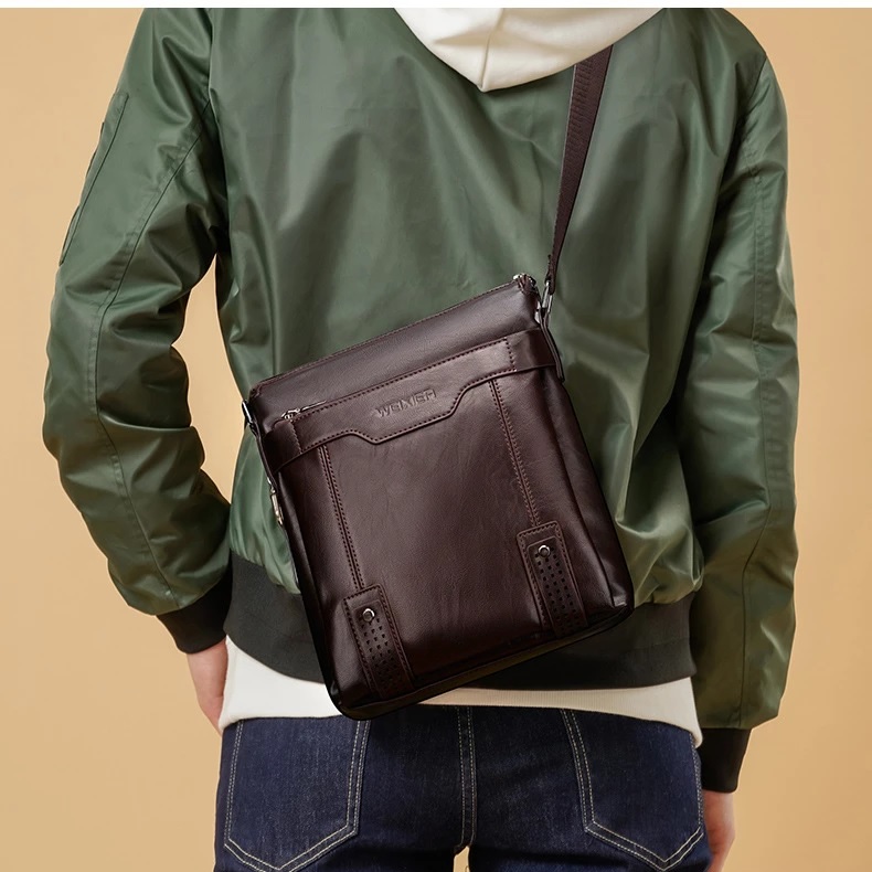Borsa a tracolla da uomo WEIXIER LE-15414 - Nera