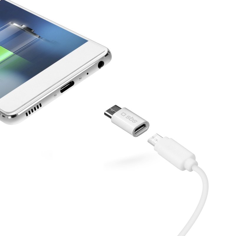 Adattatore SBS Micro USB a USB-C – Bianco