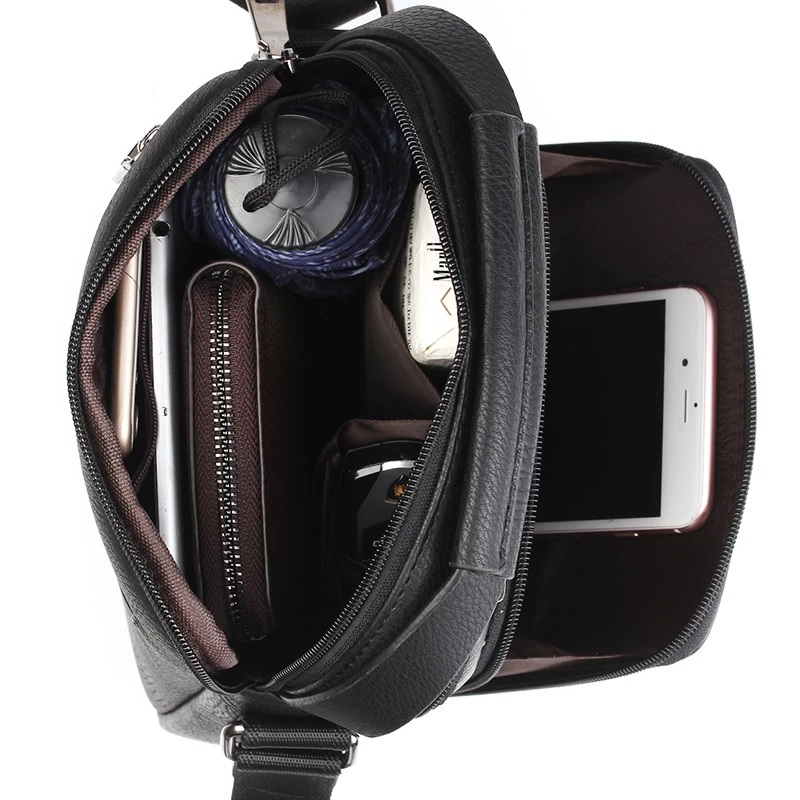 Borsa a tracolla da uomo WEIXIER MA-15410 - Nera