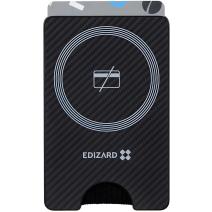 Edizard – Portafoglio con supporto magnetico - 3 slot per carte – Nero