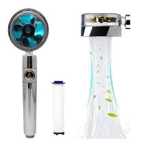 Doccia rotante con filtro turbina - Argento / Blu
