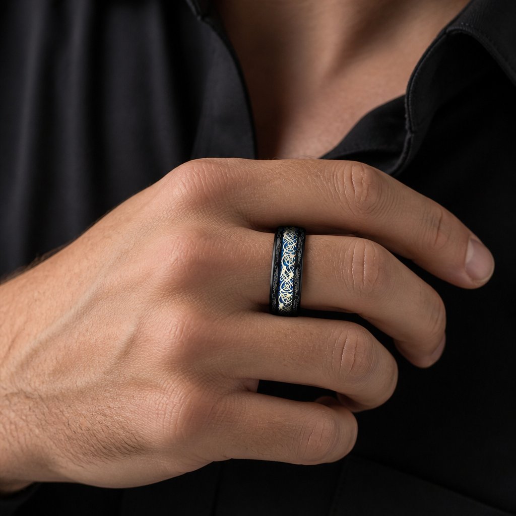 Anello OR-17120 - Nero / Blu / 55mm