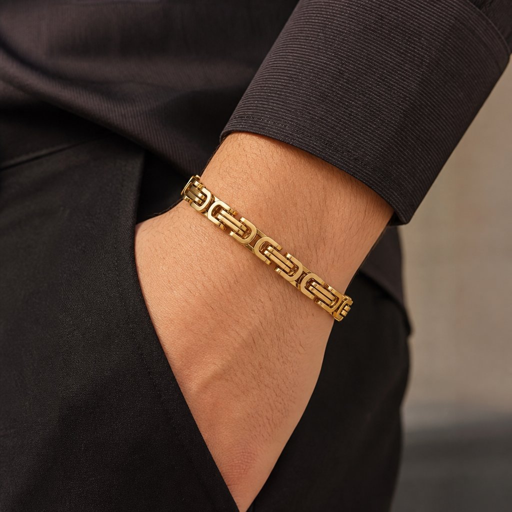 Bracciale AL-34514 - Oro / 17cm