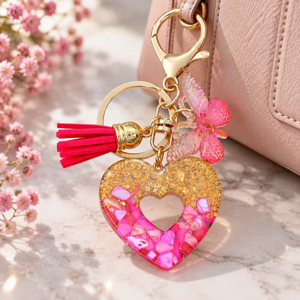 Portachiavi Heart - Rosa / Tipo1