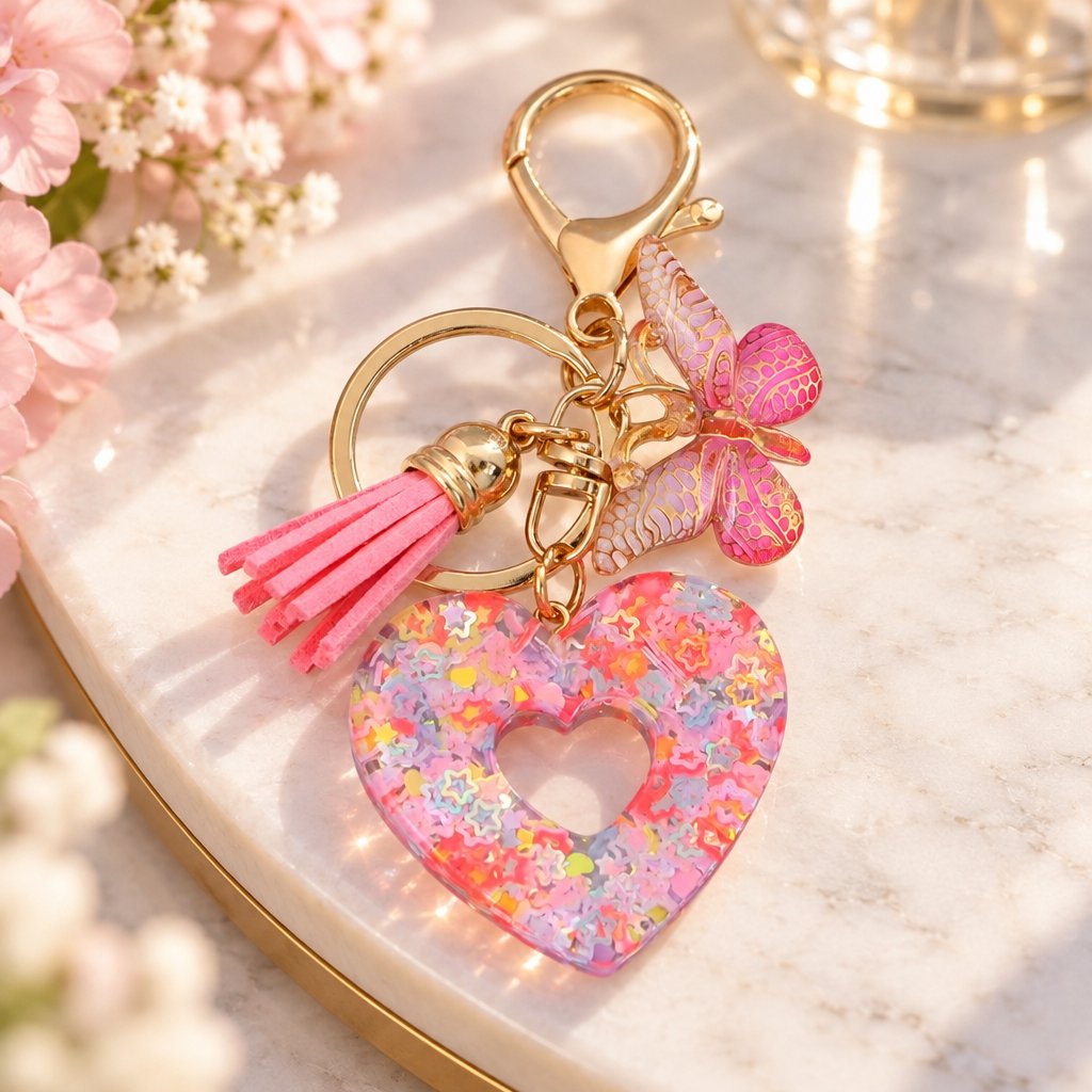 Portachiavi Heart - Rosa / Tipo2