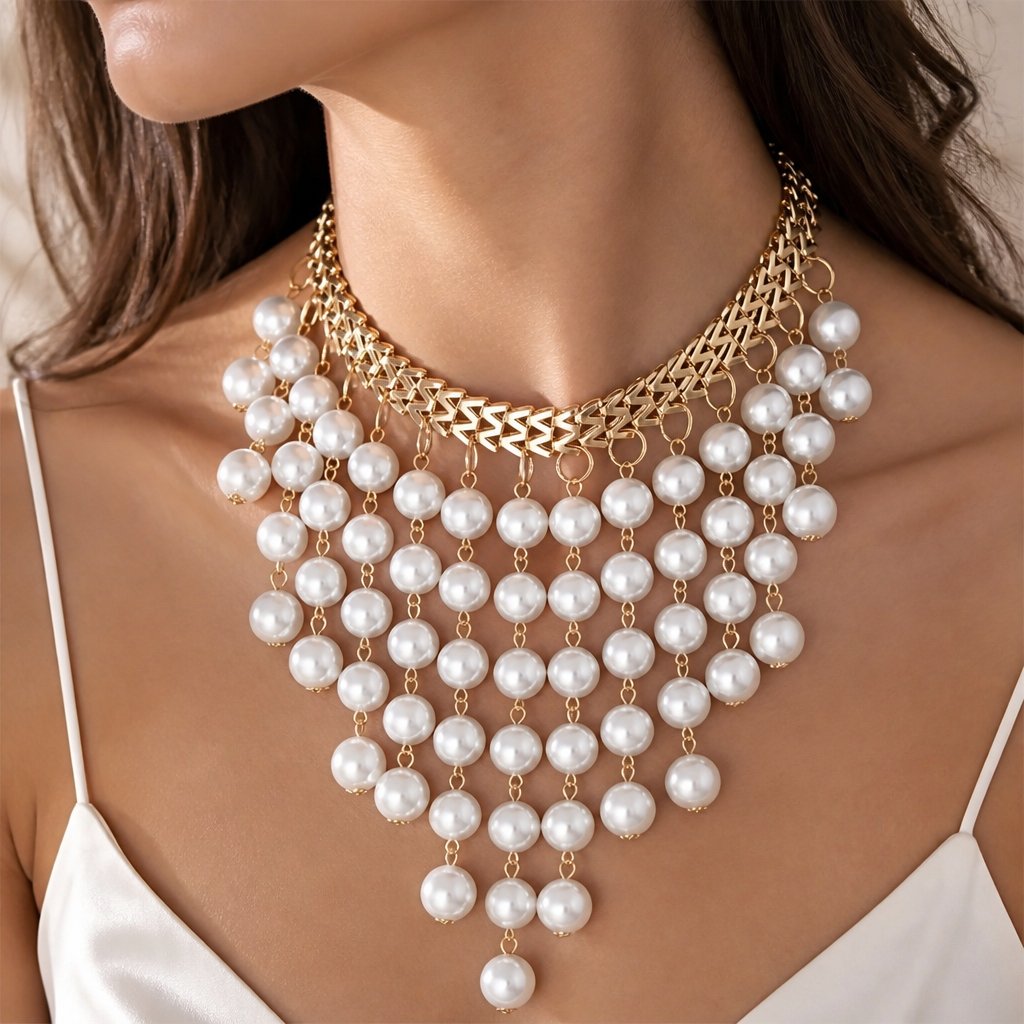 Collana QP-38837 - Bianca / Oro