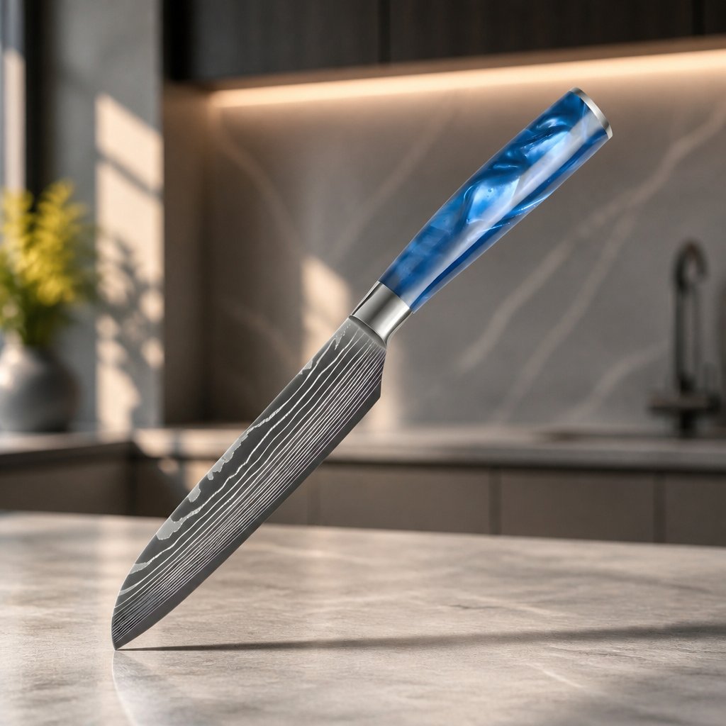 Coltello da cucina BL-39275 - Small Santoku / Blu